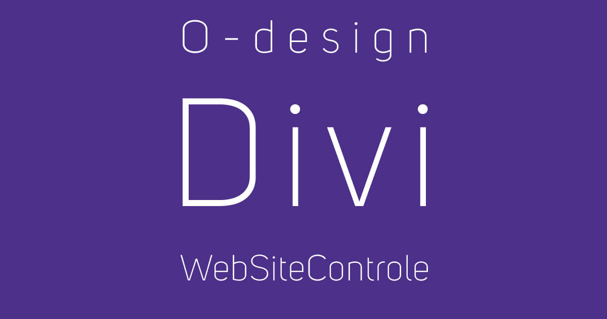 DIVI Website Controle